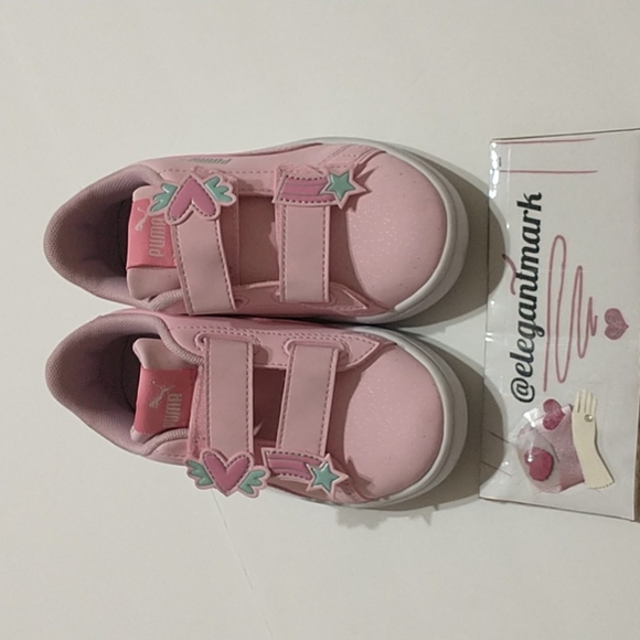 puma smash v2 unicorns pink Toddler shoes Size 11C - Picture 2 of 7